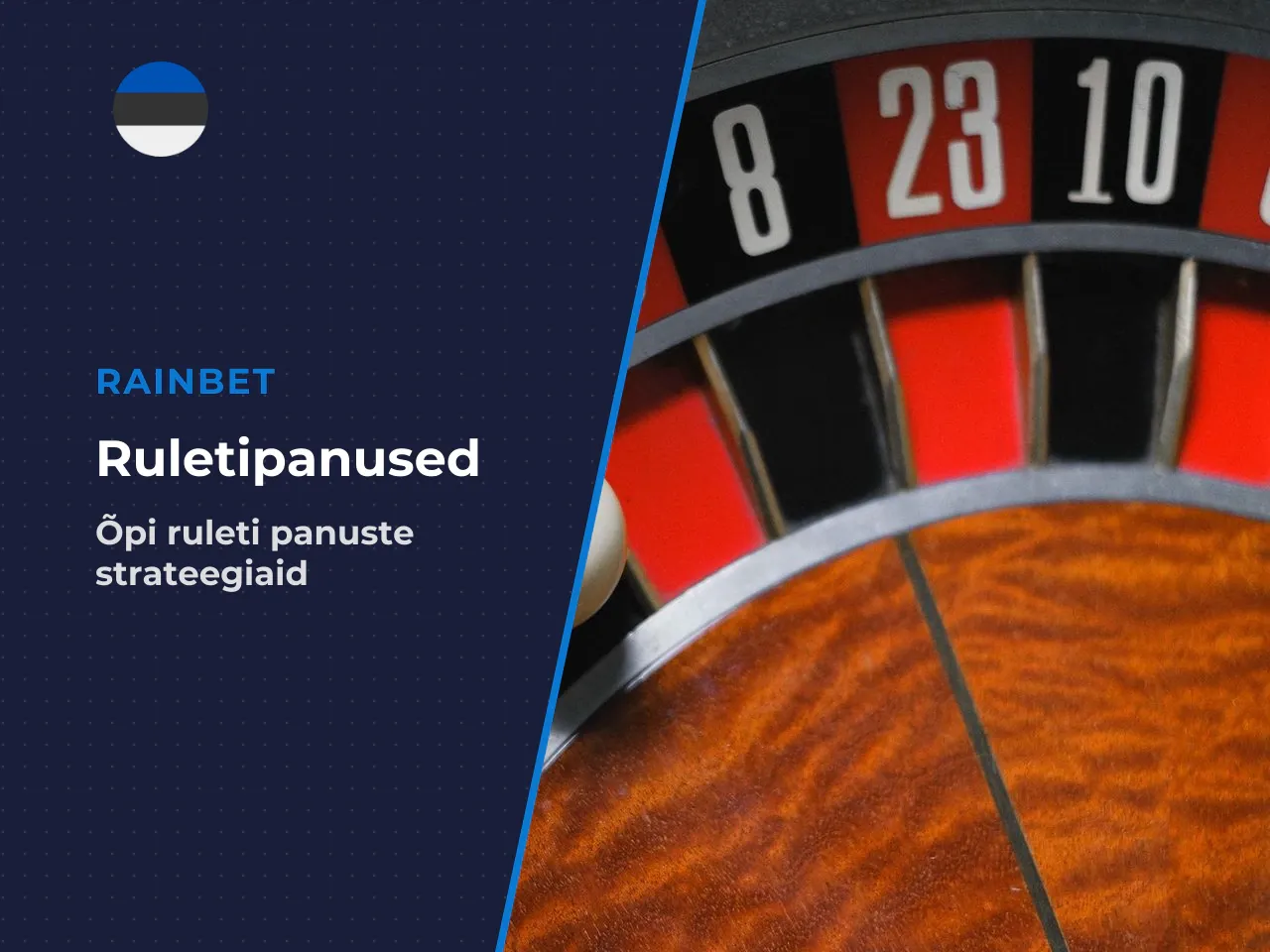 Mänguväli ja žetoonid bets roulette panuste