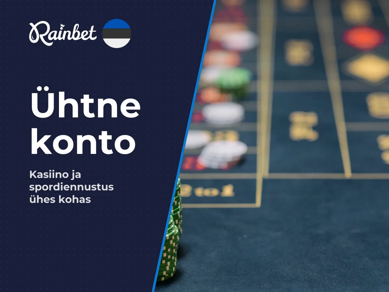 Kasiino ja sportsbook ühes kontos. Rainbet
