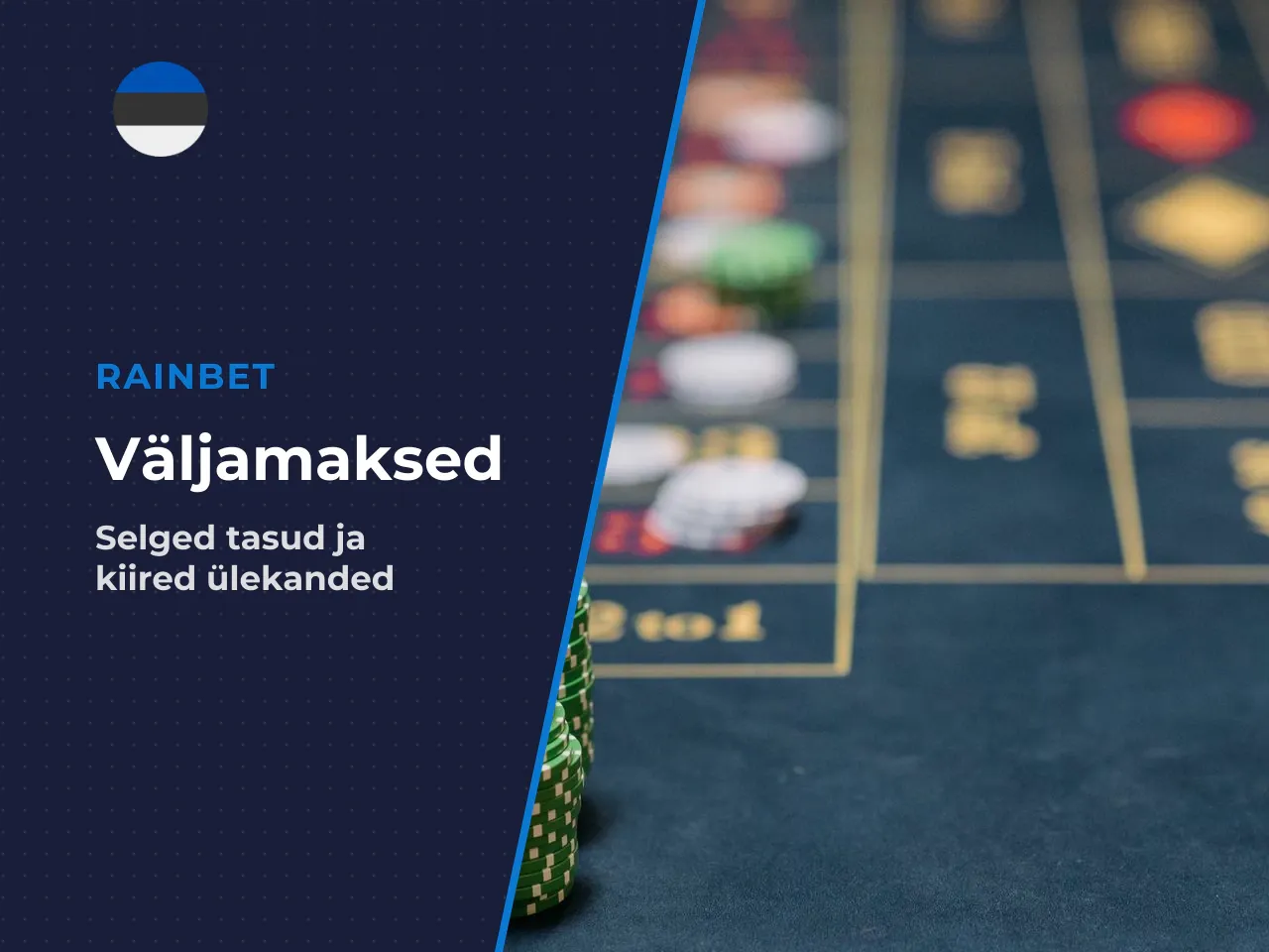 Krüptoväljamaksete ja ülekannete tasud. Rainbeti tasude