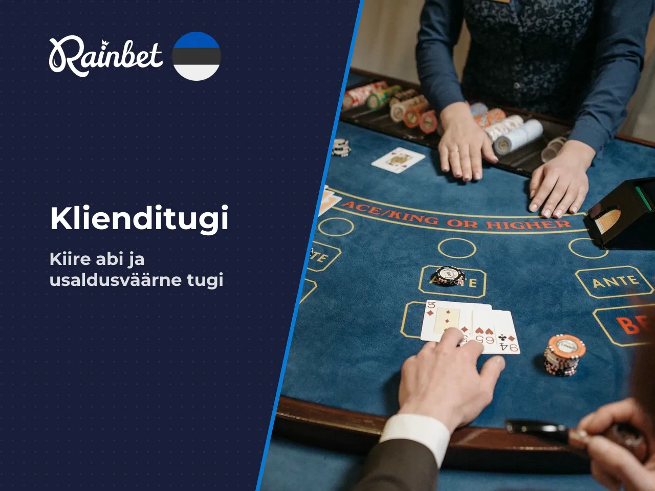 Klienditugi, live chat ja vastutustundlik mängimine